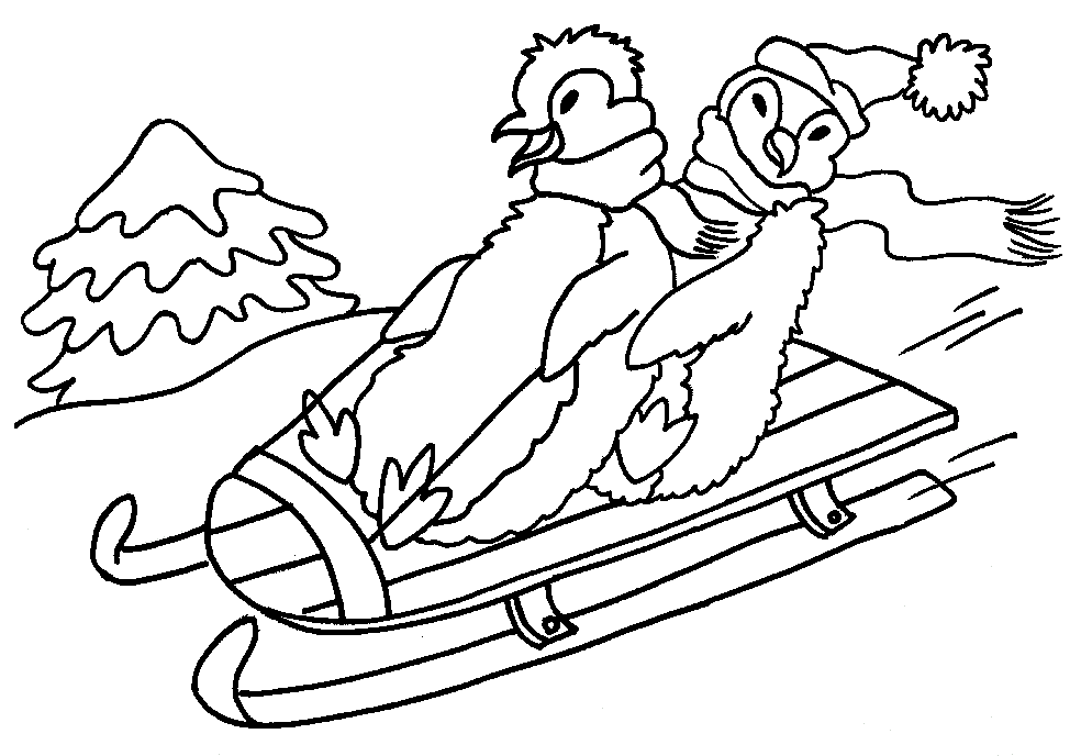 Plansa de colorat cu Pinguin 38 32